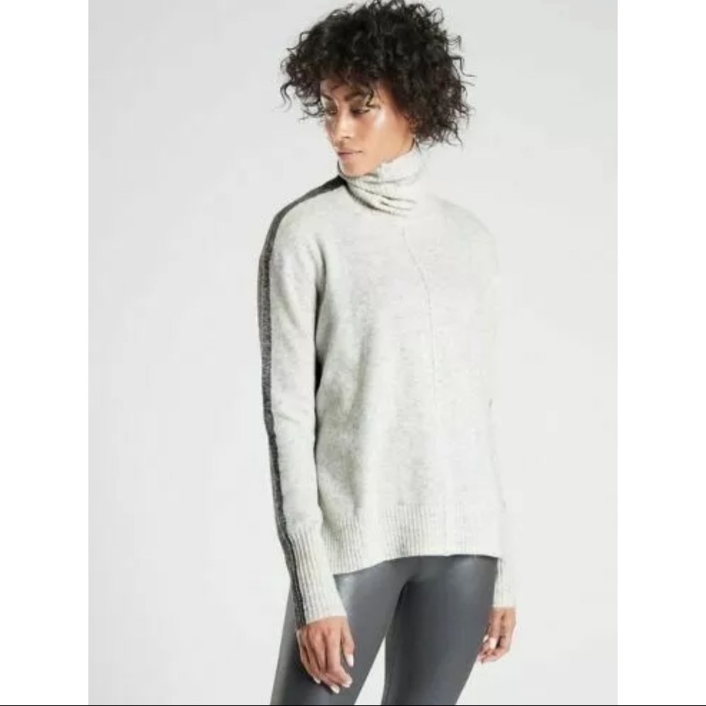 Athleta Transit Colorblock Turtleneck Sweater